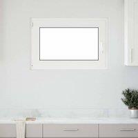 Berkfield Home Basement Window RISOR 90x50 cm Tilt&Turn DIN Left White
