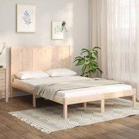 Berkfield Home Bed Frame Solid Wood Pine 140x200 cm in Brown