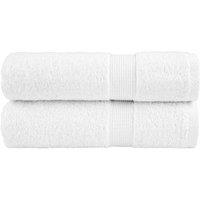 Berkfield Home Premium Bath Towels SOLUND 2pcs White 100x150cm 600gsm