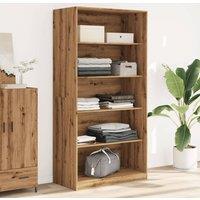Berkfield Home Wardrobe Artisian Oak 100x50x200 cm Engineered Wood in Brown | Size: 100 x 50 x 200 cm