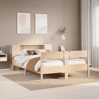 Berkfield Home Bookcase Bed without Mattress 140x200cm Solid Wood Pine in Brown | Size: 140x200 cm