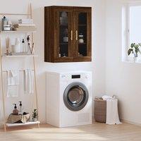 Berkfield Home Wall Mounted Cabinet Brown Oak 69.5x34x90 cm