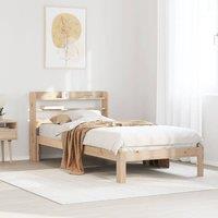 Berkfield Home Bed Frame with Headboard without Mattress 75x190 cm Small Single in Brown