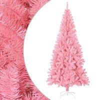 Berkfield Home Artificial Christmas Tree with Stand Pink 210 cm PVC