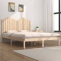 Berkfield Home Bed Frame Solid Wood Pine 135x190 cm Double in Brown