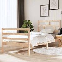 Berkfield Home Bed Frame 90x190 cm Single Solid Wood in Brown