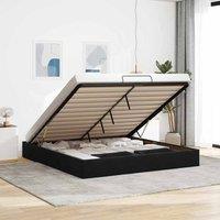 Berkfield Home Ottoman Bed Frame No Mattress Black 200x200 cm Velvet