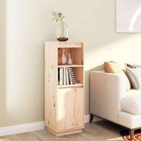 Berkfield Home Highboard 37x34x110 cm Solid Wood Pine in Brown | Size: 37 x 34 x 110 cm