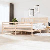 Berkfield Home Bed Frame 180x200 cm Super King Size Solid Wood in Brown
