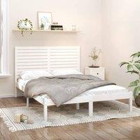 Berkfield Home Bed Frame White Solid Wood 140x200 cm