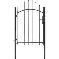 Berkfield Home Garden Gate Steel 1x2 m Black