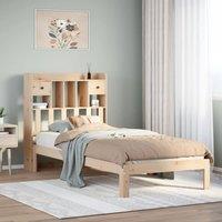 Berkfield Home Bookcase Bed without Mattress 75x190cm Solid Wood Pine in Brown | Size: 75x190 cm