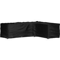 Berkfield Home L-Shaped Garden Furniture Cover 18 Eyelets 285x220x80 cm in Black | Size: 285 x 220 x 80 cm