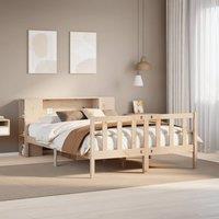 Berkfield Home Bookcase Bed without Mattress 160x200 cm Solid Wood Pine in Brown