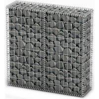 Berkfield Home Gabion Basket with Lids Galvanised Wire 100 x 100 x 30 cm in Silver