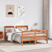 Berkfield Home Bed Frame without Mattress Wax Brown 160x200 cm Solid Wood Pine