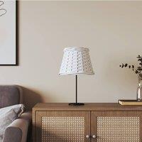 Berkfield Home Lamp Shade White v15x12 cm Wicker | Size: 15x12 cm