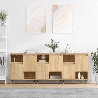 Berkfield Home Sideboards 3 pcs Sonoma Oak Engineered Wood in Brown