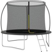 Berkfield Home Trampoline Set Round 305x76 cm 150 kg in Grey