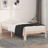 Berkfield Home Bed Frame Solid Wood 90x190 cm Single in Brown