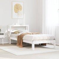 Berkfield Home Bed Frame with Headboard without Mattress White 90x190 cm Single