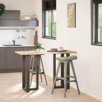 Berkfield Home Bar Table Legs T-Shaped 2 pcs Natural Steel 40x35x(90-91) cm Steel in Black