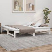 Berkfield Home Pull-out Day Bed White 2x(75x190) cm Solid Wood Pine