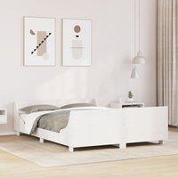 Berkfield Home Bed Frame without Mattress White 120x200 cm Solid Wood Pine | Size: Small Double