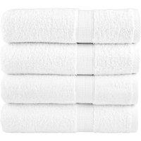 Berkfield Home Premium Hand Towels SOLUND 4pcs White 50x100cm 600gsm
