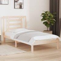 Berkfield Home Bed Frame Solid Wood Pine 90x200 cm in Brown