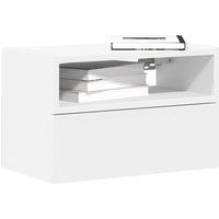 Berkfield Home Wall-mounted Bedside Cabinet White 45x26x28.5 cm