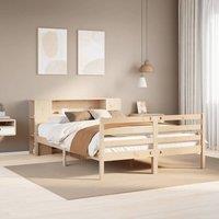 Berkfield Home Bookcase Bed without Mattress 140x190 cm Solid Wood Pine in Brown