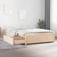 Berkfield Home Bed Frame with Drawers 90x200 cm in Brown