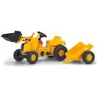 Rolly Caterpillar Tractor With Loader & Trailer in Yellow | Size: 1 Pack