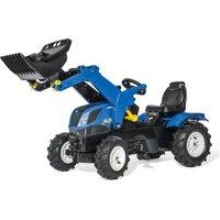 Rolly New Holland T7 Tractor With Frontloader & Pneumatic Tyres in Blue