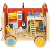 Goki Doll's Caravan With Accessoires 23 Pieces in Red | Size: 1 Pack