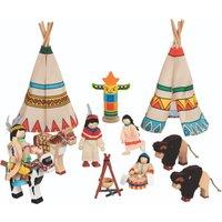Goki Flexible Puppets Indian Camp 14 Pieces | Size: 1 Pack
