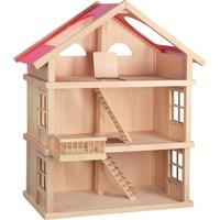 Goki Wooden 3 Floor Dolls House in Brown | Size: 1 Pack