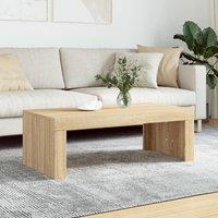 Berkfield Home Coffee Table Sonoma Oak 102x50x36 cm Engineered Wood in Brown | Size: 102 x 50 x 36 cm