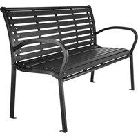 tectake Garden Bench Pino in Black | Size: 3 Seater