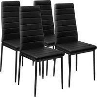 tectake Dining Chairs Thomas Set Of 8 - Black | Size: 8 Pack
