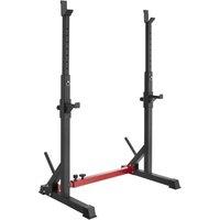 tectake Squat Rack Apollo - Height & Width Adjustable, With Weight Holders in Black