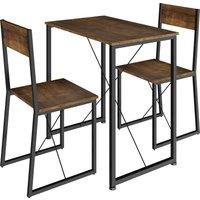 tectake Dining Table & Chairs Margate in Brown