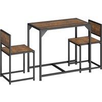 tectake Dining Table & Chairs Milton in Brown