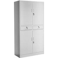 tectake Filing Cabinet Cosmo in Light Grey