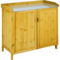 tectake Gardening Cabinet Vita in Brown