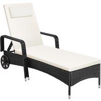 tectake Sun Lounger Caspian | Size: 1 Seater