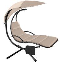 tectake Hanging Chair Elaria in Beige | Size: 1 Seater