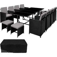 tectake Garden Table & Chairs Palma in Bronze | Size: 3XL