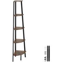 tectake Corner Shelf Portland in Brown